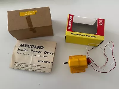 Buy Meccano 1960s 4 1/2 V Power Drive Unit Reversible Motor PLUS Box & Leaflet • 12£