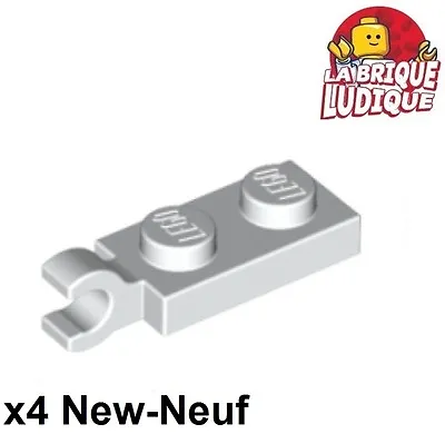 Buy LEGO 4x Flat Modified 1x2 Plate Pliers Clip Horizontal White/White 63868 New • 1.42£