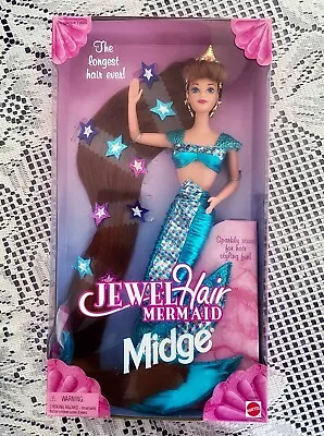 Buy RARE Vintage NIB 1995 Mattel Jewel Hair Mermaid Barbie MIDGE, NRFB, Collector’s • 232.07£