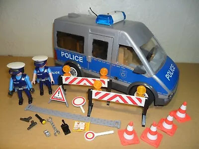 Buy PLAYMOBIL POLICE VAN 9236 Complete (Lights+Sounds,Mini Bus,Figures+Accessories) • 12.49£