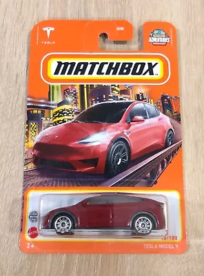 Buy 1/64 Matchbox Tesla Model Y Red Long Card (Hot Wheels Scale) • 2.99£