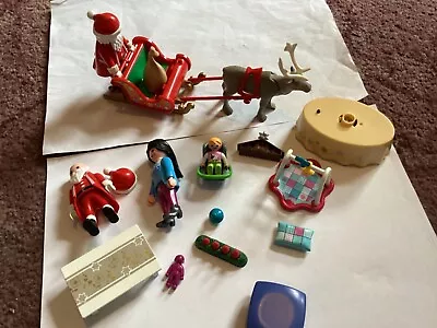 Buy PLAYMOBIL Santa + Sleigh + Some Parts From Christmas Family Set 9495 • 10£