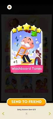 Buy Card Name Washboard Tunes Monopoly Go 5 Star Stickers With Supur Fast Delivery  • 4.90£