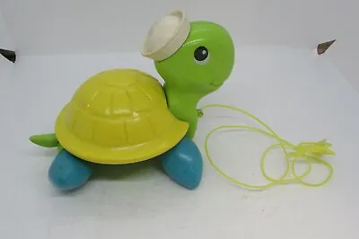 Buy Vintage 1977 Fisher Price Tag Along Pull Toy Turtle In Blue, Green And Yellow • 8.99£