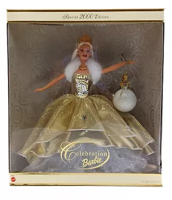Buy Blonde Celebration 2000 Barbie Doll / Mattel 28269 / NrfB, Original Packaging Damaged • 67.01£