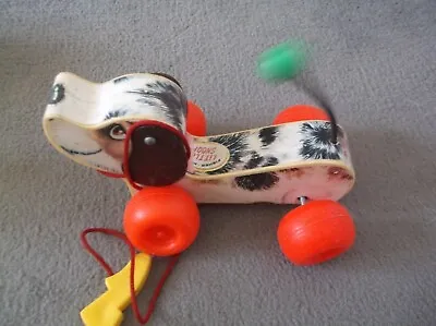 Buy  Fisher Price Little Snoopy Rare Vintage Toy  Pull Along Puppy With Slipper  • 13.98£