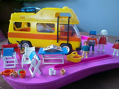 Buy Playmobile Campervan 1990's Loads Of Accessories And People • 9£