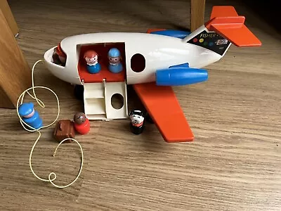 Buy Vintage Fisher Price Little People Fun Jet Plane & Figures Case 70’s Toy • 9.99£