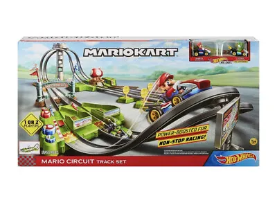 Buy Hot Wheels Mario Kart Circuit Track Set - GCP27 - Includes Mario & Yoshi - New • 48.77£