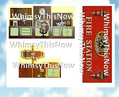 Buy Vintage Fisher Price Little People #928 Fire Station LITHOS Sticker Decal Label • 7.57£