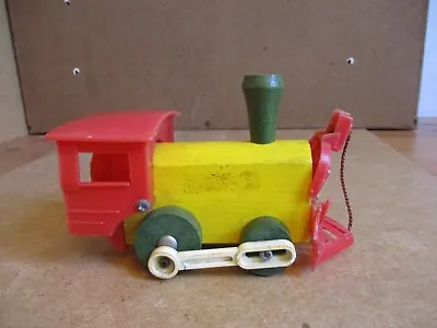 Buy Vintage 1960's Fisher Price TOOT TOOT WOODEN TRAIN Pull Along Retro Needs TLC • 1.50£