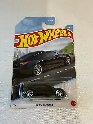 Buy Tesla Model 3 Black Long Card - Hot Wheels • 12.99£