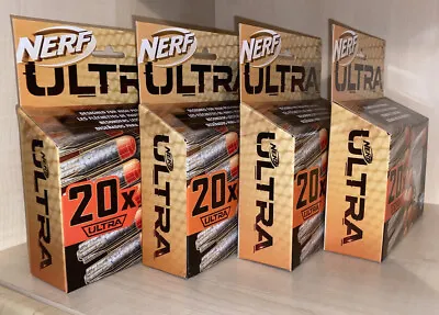 Buy 4 X Nerf Ultra One 20-Dart Refill Pack Bulk Buy Job Lot Bundle Bullets Ammo 80 • 19.95£