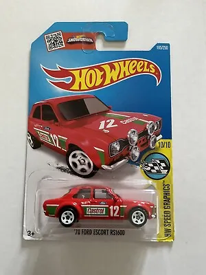 Buy Ford Escort RS1600 Red Long Card Hot Wheels HW Speed Graphics • 12.99£