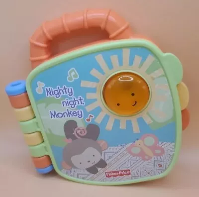 Buy Fisher Price ‘Nighty Night Monkey’ Electronic Music Light Up Toy Baby Book Works • 8.50£