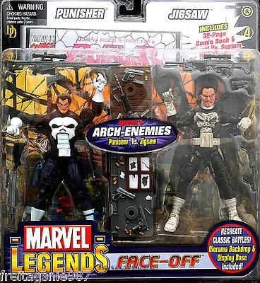 Buy Punisher Vs Jigsaw Marvel Legends Face-Off Series 2 PVC Figures 16cm Toy Biz • 164.70£