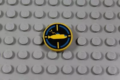 Buy Lego 2x2 Round Flat Yellow Printed Submarine Pattern 4150 - X 1 • 1.99£