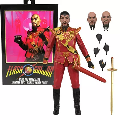 Buy NECA Ultimate Flash Gordon Ming Red Military Outfit 7  Action Figure Model Toys • 44.99£