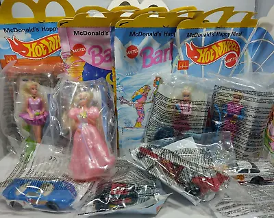 Buy McDonald’s 1995 Hot Wheels & Barbie Full Set Of 8 Sealed Toys + All 4 Boxes • 25£