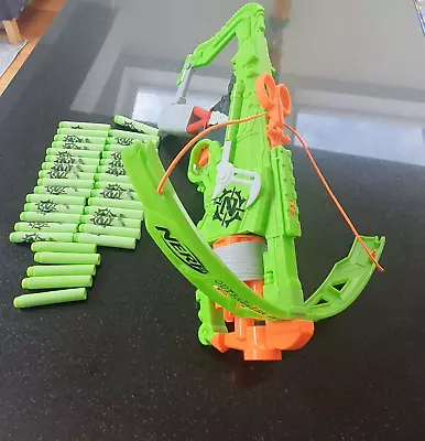 Buy NERF Zombie Strike Outbreaker Bow With 35 Bullets  *Excellent Condition* Age 8+ • 6.99£