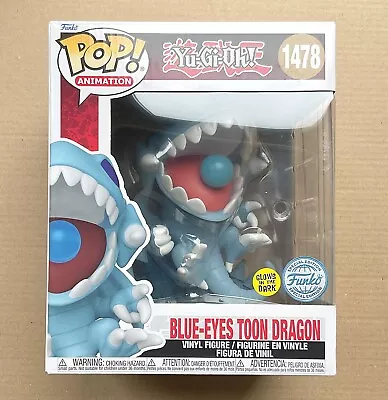 Buy Funko Pop Yu-Gi-Oh! Blue-Eyes Toon Dragon GITD 6  #1478 + Free Protector • 59.99£