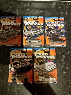Buy Hotwheels Fast And Furious Decade's Of Fast Full Set Of 5 Cars • 32.99£