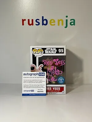 Buy Funko Pop! Star Wars Ree Yees #95 Signed Mike Quinn With COA • 74.99£