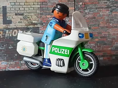 Buy Playmobil 3983 Polizei Motorbike Very Rare And Suntanned Rider • 17.99£