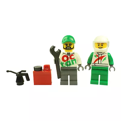 Buy LEGO Octan Minifigures Racing Driver And Mechanic With Oil Fuel Can And Spanner • 6.49£