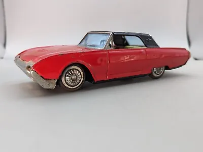 Buy Vintage 1961 1962 1963 Ford Thunderbird Bandai Japan Tin 1/24 Friction Car Red • 52.10£
