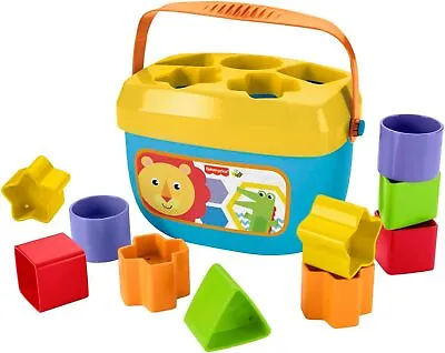 Buy Fisher-Price Stacking Toy Baby’s First Blocks Set Of 10 Shapes For Sorting Pl • 15.20£