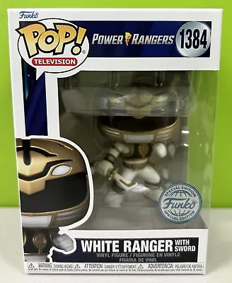 Buy ⭐️ WHITE RANGER WITH SWORD 1384 Power Rangers ⭐️ Funko Pop Figure ⭐️BRAND NEW⭐️ • 76.50£