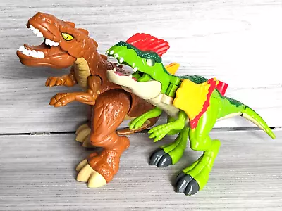 Buy Imaginext Jurassic World Dinosaurs T~rex Dilophosaurus - Fisher Price Mattel • 9.99£