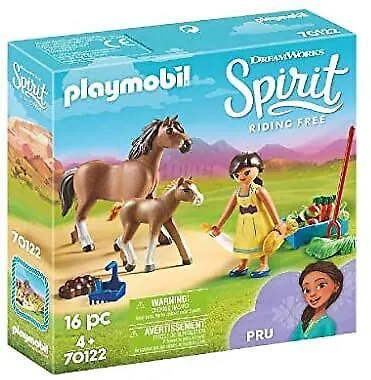 Buy NEW DreamWorks Spirit 70122 Pru With Horse And Foal By PLAYMOBIL Free  Shipping • 12.77£