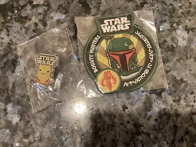 Buy Funko Star Wars Smugglers Bounty Exclusive Boba Fett Patch And Bossk Pin Bundle • 7£