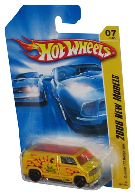 Buy Hot Wheels 2008 New Models Yellow Custom '77 Dodge Van Toy 7/196 • 10.94£