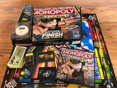 Buy Monopoly Speed Board Game Classic Family Fun Party Fast-Playing Paced 2019 • 7.99£