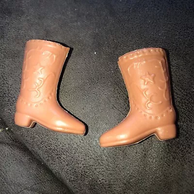 Buy Vintage 1971 Brown Western Cowboy Boots For ACTION JACKSON 8  Mego Figure • 11.34£