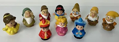 Buy 10 X Little People Figures Disney Princess Belle Aurora Snow White Dwarfs Fairy • 22.99£