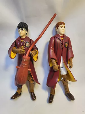Buy Harry Potter Quidditch Figures Harry With Broomstick & George Wesley Toys • 8£