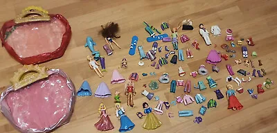 Buy Polly Pocket Bundle Princesses Bags Dresses Shoes Ski Over 100pcs • 25.61£