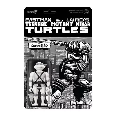 Buy Super7 Teenage Mutant Ninja Turtles Reaction - Donatello Comic Greyscale Figure • 27.99£
