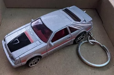 Buy Hot Wheels Keyring/Keychain - Metallic Silver 1984 Ford Mustang SVO • 8£