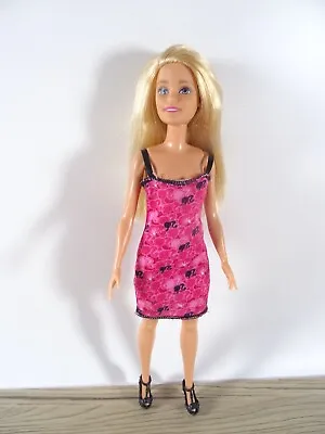 Buy Barbie Pinkfastic Fashionista Doll Black Shoes Pink Dress Mattel (14133) • 7.66£