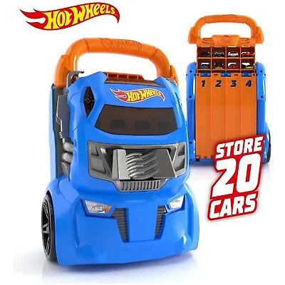 Buy Hot Wheels 2-in-1 Car Case Launcher I Stores Up To 20 Cars I For Kids 3+| HWCC14 • 29.49£