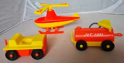 Buy Little People Fisher Price Helicopter  Jet Fuel  & Car Vintage Lot • 14.99£