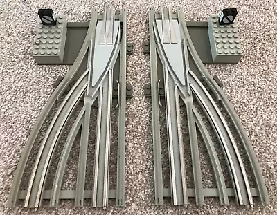 Buy Lego Grey Rail Switch Left And Right Train Track 7858. Vintage 1980s. Used. • 30£