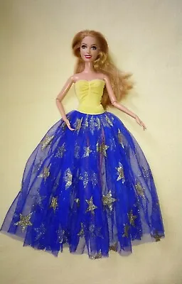 Buy Barbie Dolls Glitter Clothing Princess Wedding Dress 2pcs Skirt + Body 04 • 5.19£
