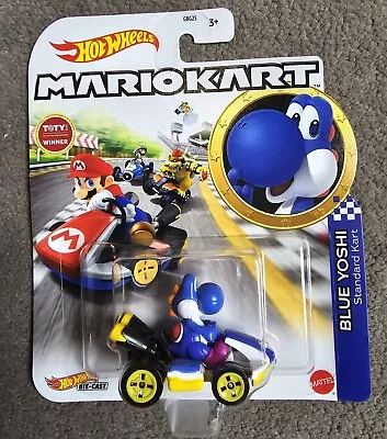 Buy Hot Wheels Mario Kart Blue Yoshi Standard Kart New • 20.99£