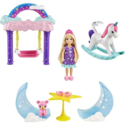 Buy Barbie Dreamtopia Chelsea Princess Doll & Fairytale Sleepover Playset Mattel • 22.99£